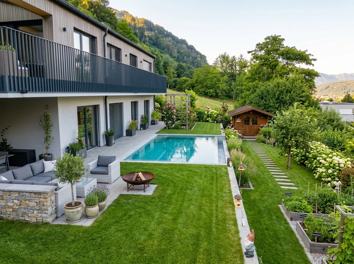 Landscape design in German Garden style — Yard by GenRoom AI