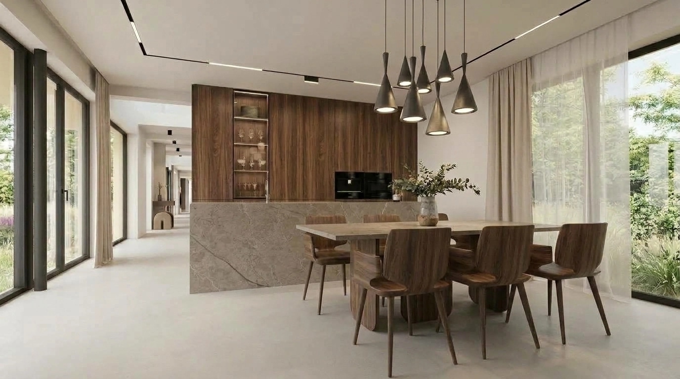 Minimalism Kitchen design — interior photo by GenRoom AI