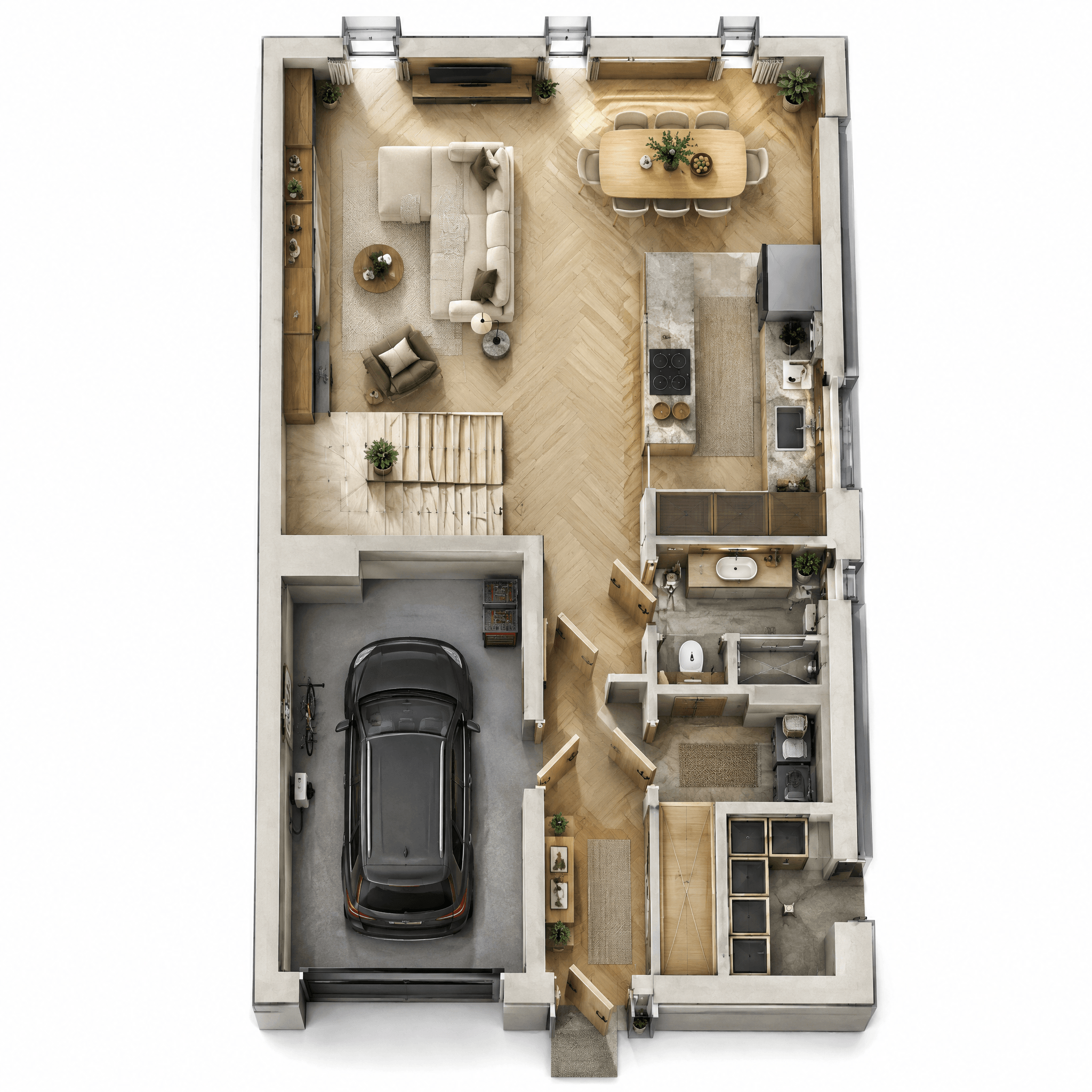 Interior design in Contemporary style — Living Room by GenRoom AI