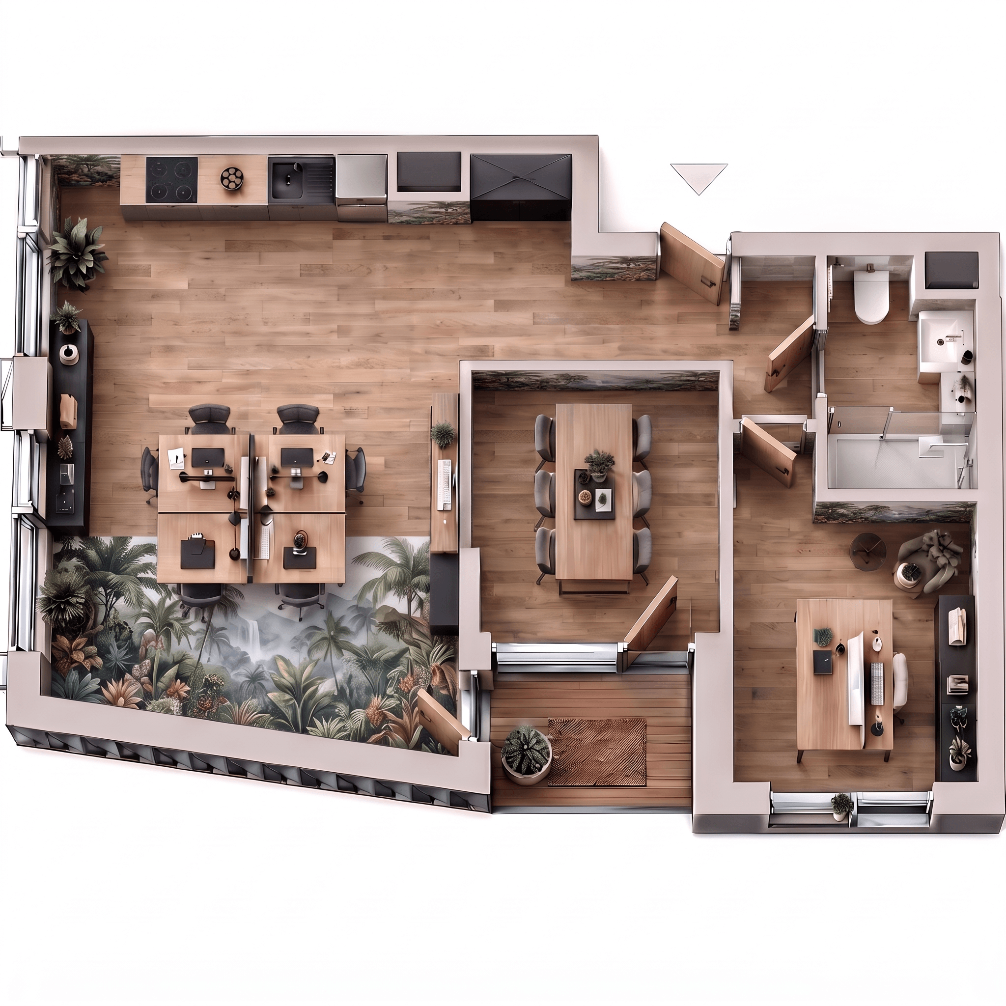 Interior design in Contemporary style — Living Room by GenRoom AI
