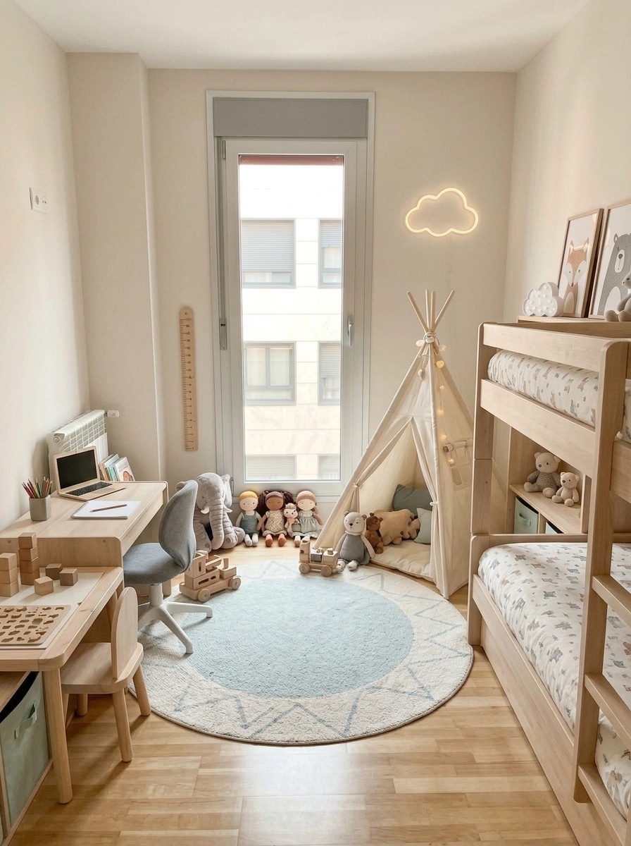 Scandinavian Kids Room design — interior photo by GenRoom AI