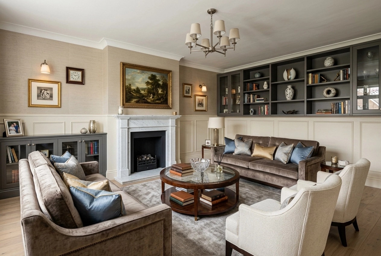 Interior design in Transitional style — Living Room by GenRoom AI