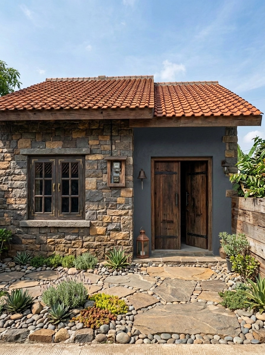 Interior design in Rustic style — Facade by GenRoom AI