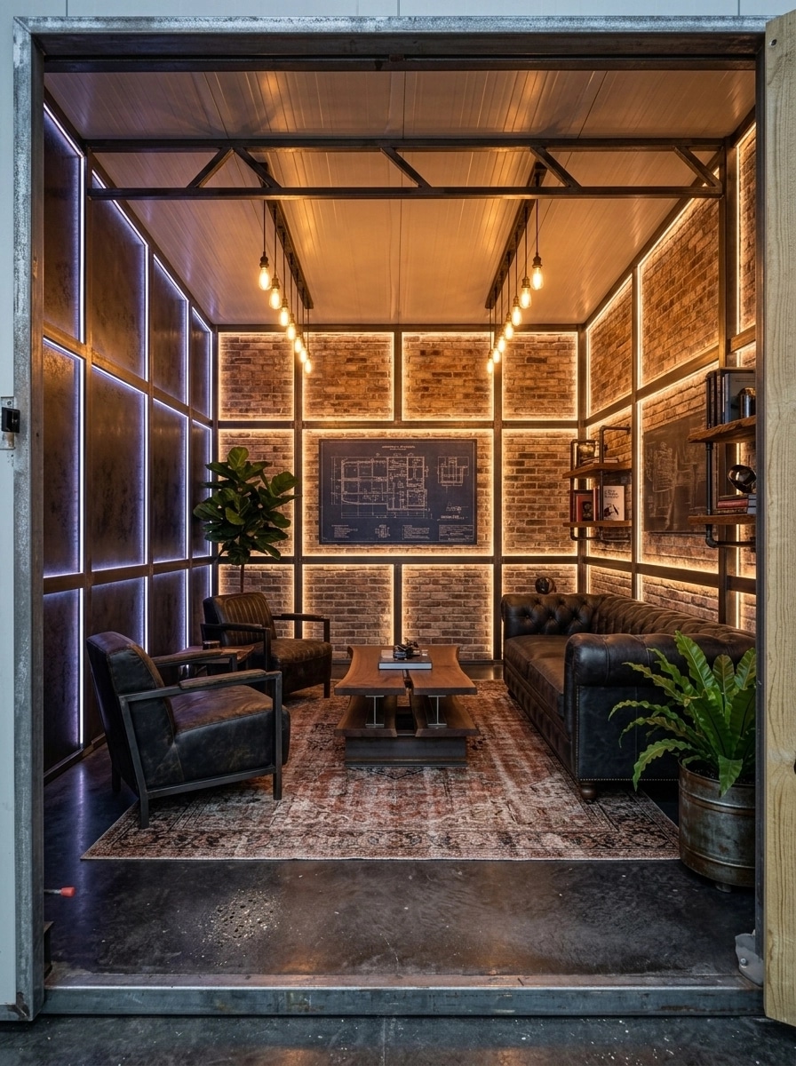 Interior design in Loft / Industrial style — Living Room by GenRoom AI