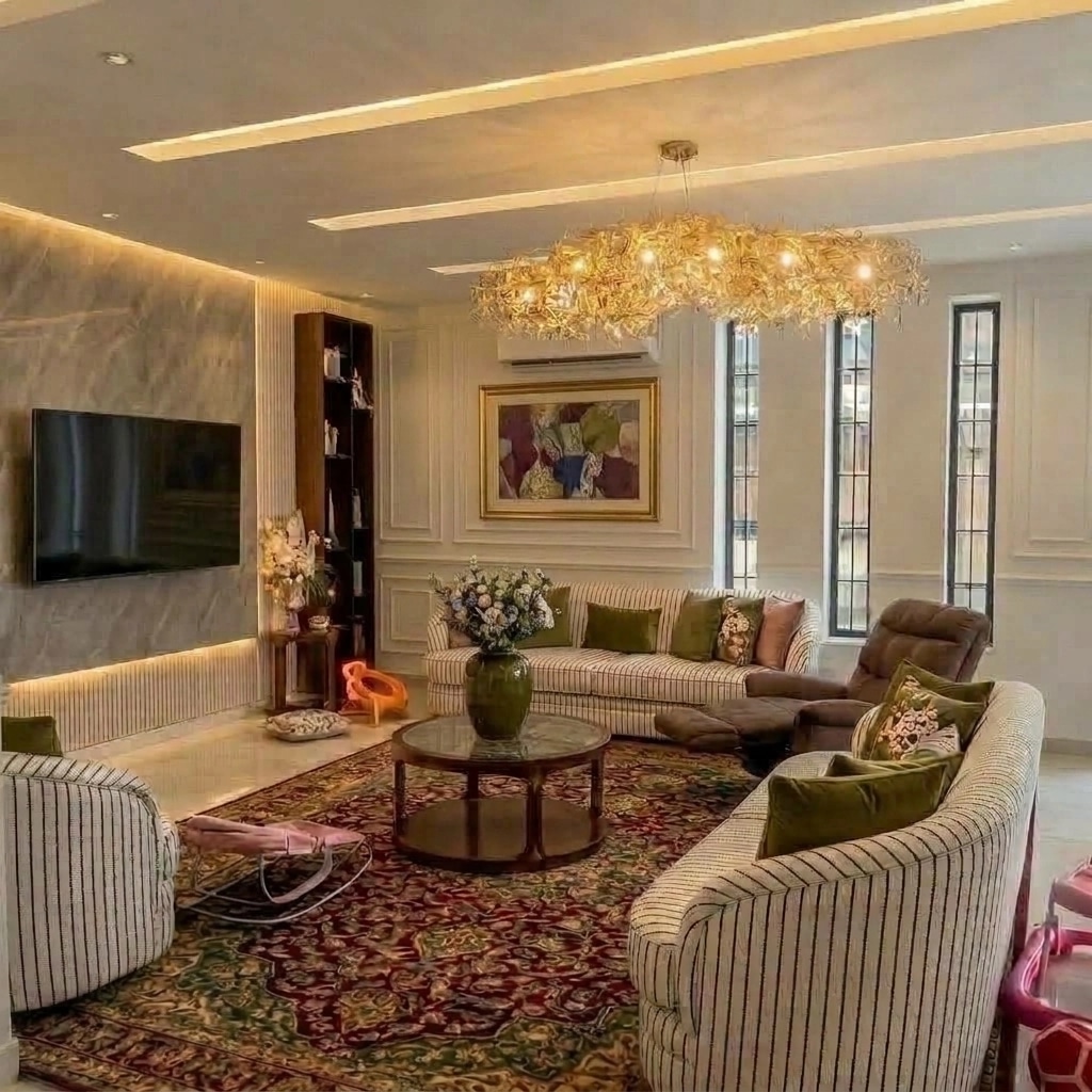 Interior design in Neoclassic style — Living Room by GenRoom AI