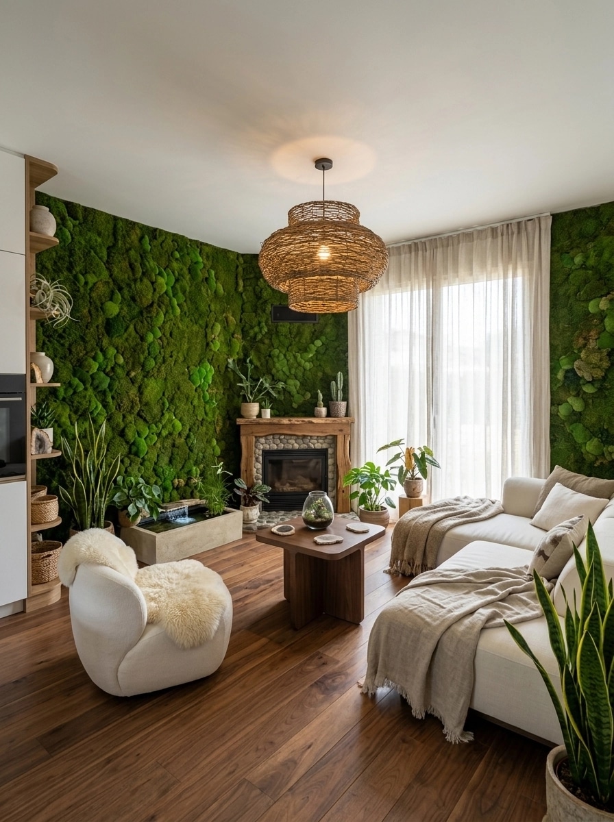 Interior design in Biophilic style — Living Room by GenRoom AI