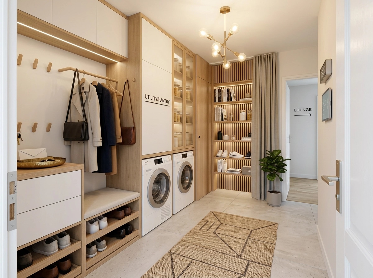 Interior design in Scandinavian style — lobby by GenRoom AI