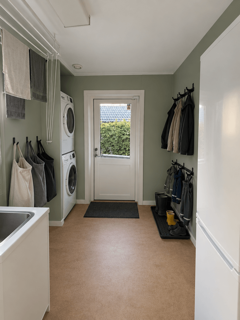 İç mekân tasarımı Scandinavian stili — laundry GenRoom AI