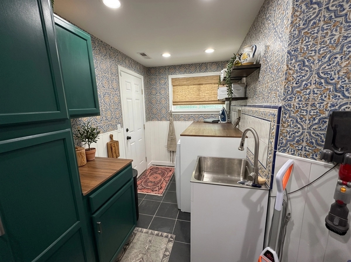 Interior design in Mediterranean style — laundry by GenRoom AI
