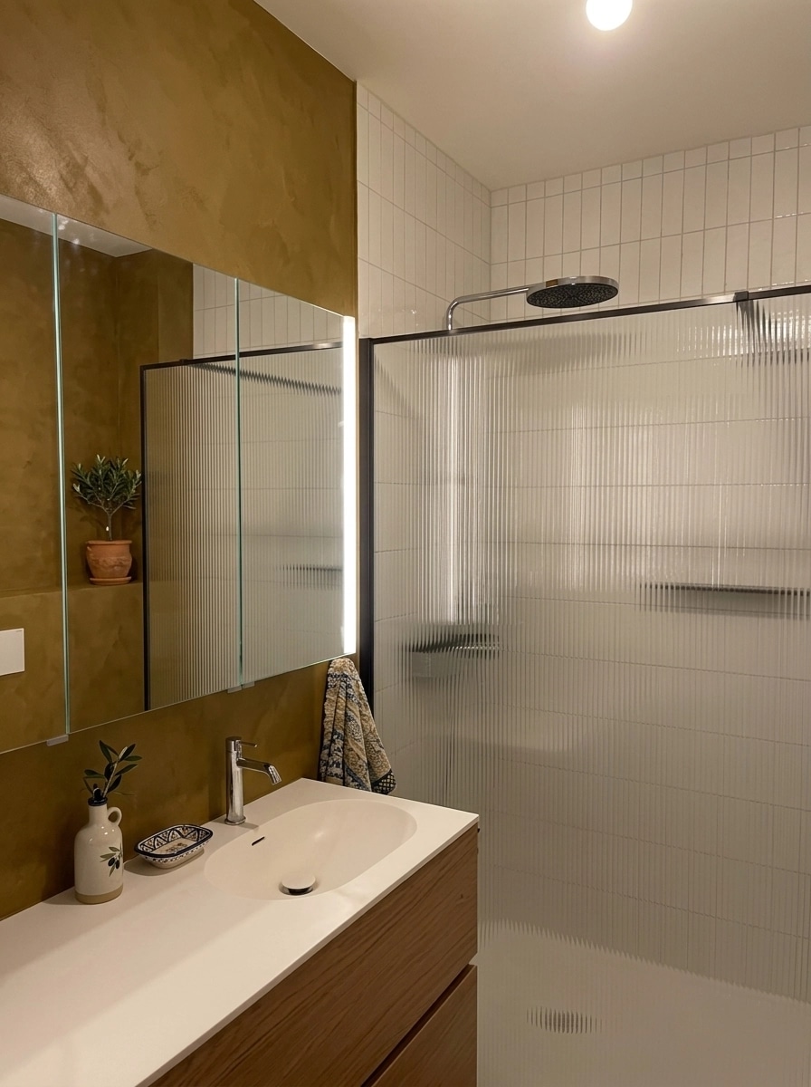 Bathroom interior in Mediterranean style — photo by GenRoom AI