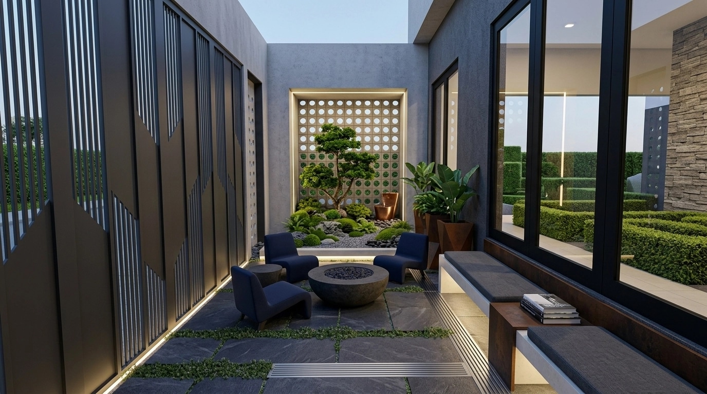 Landscape design in Contemporary Yard style — Yard by GenRoom AI