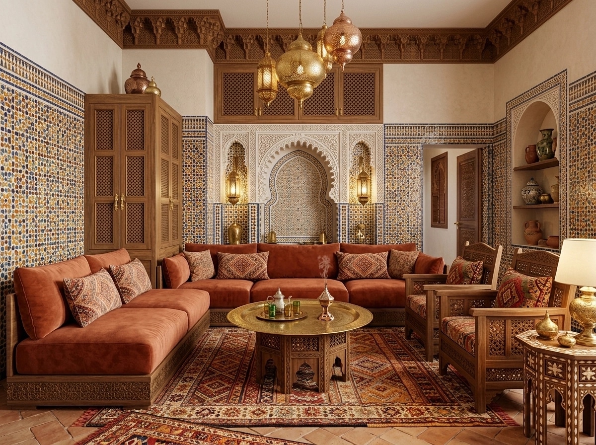 Interior design in Arabian / Moroccan style — Living Room by GenRoom AI
