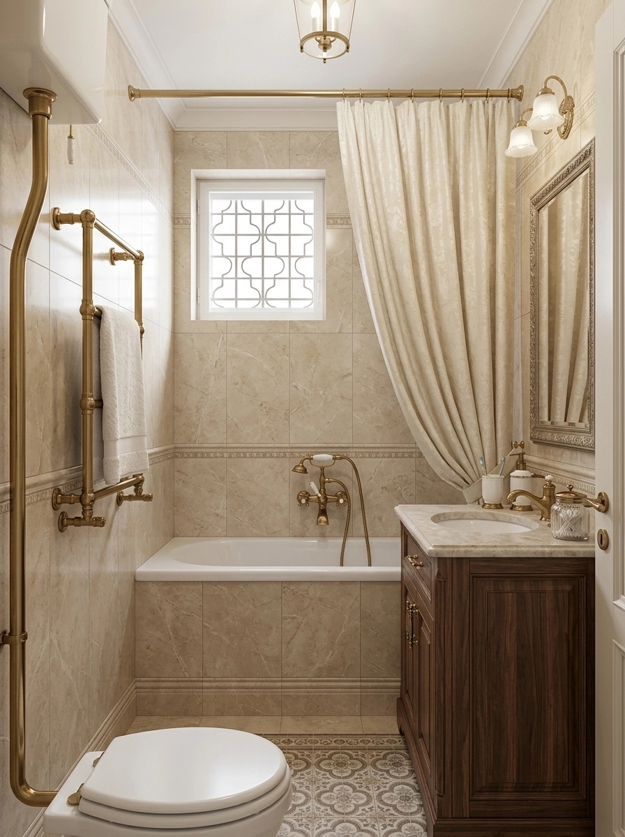 Bathroom interior in Classic style — photo by GenRoom AI