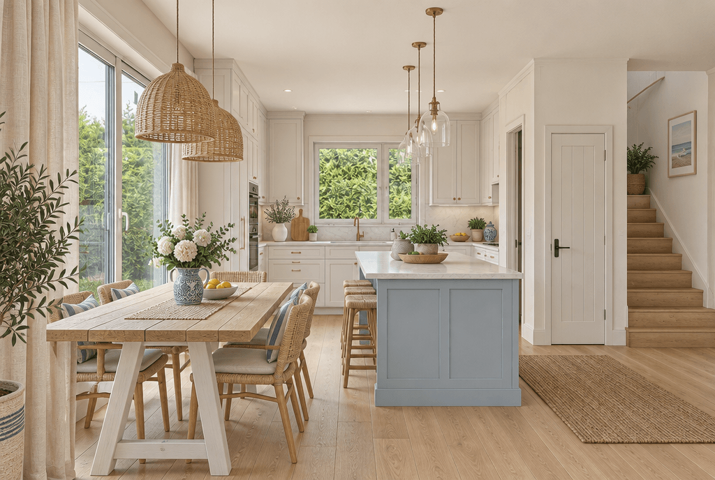 Coastal / Hamptons Kitchen design — interior photo by GenRoom AI