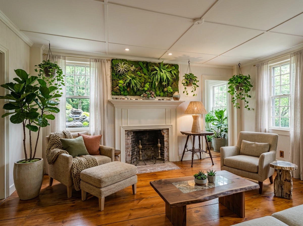 Interior design in Biophilic style — Living Room by GenRoom AI
