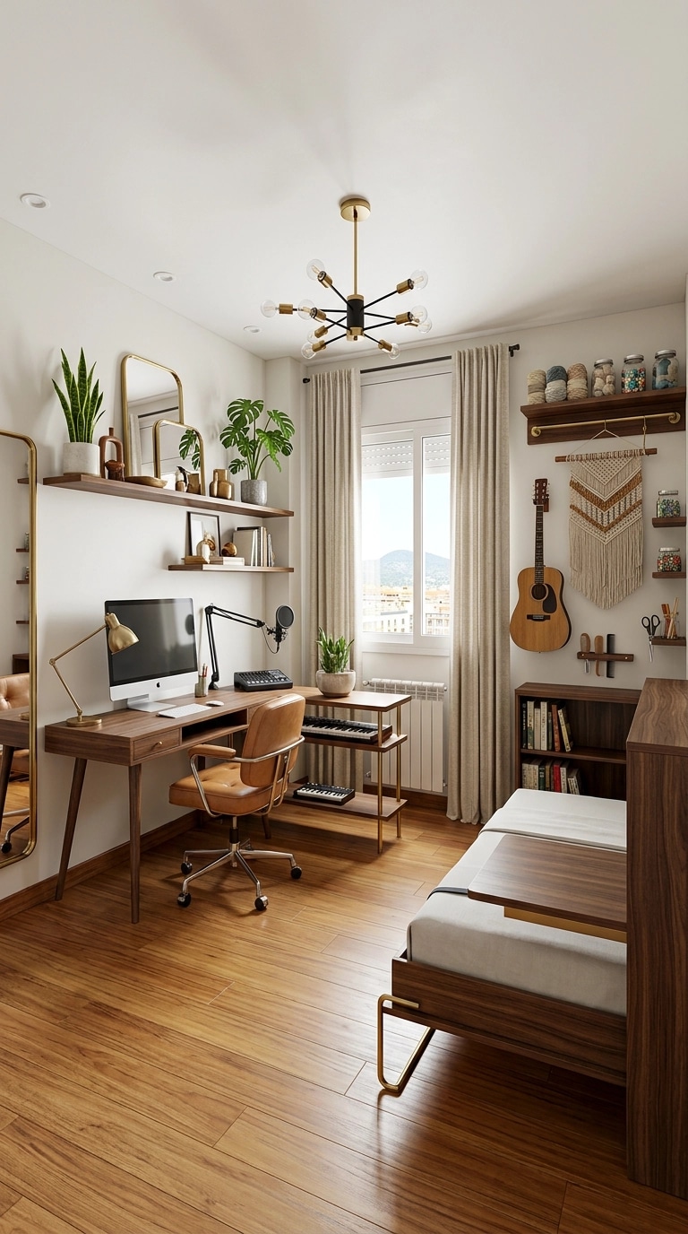 Design de interiores em estilo Mid-Century Modern — studio por GenRoom AI