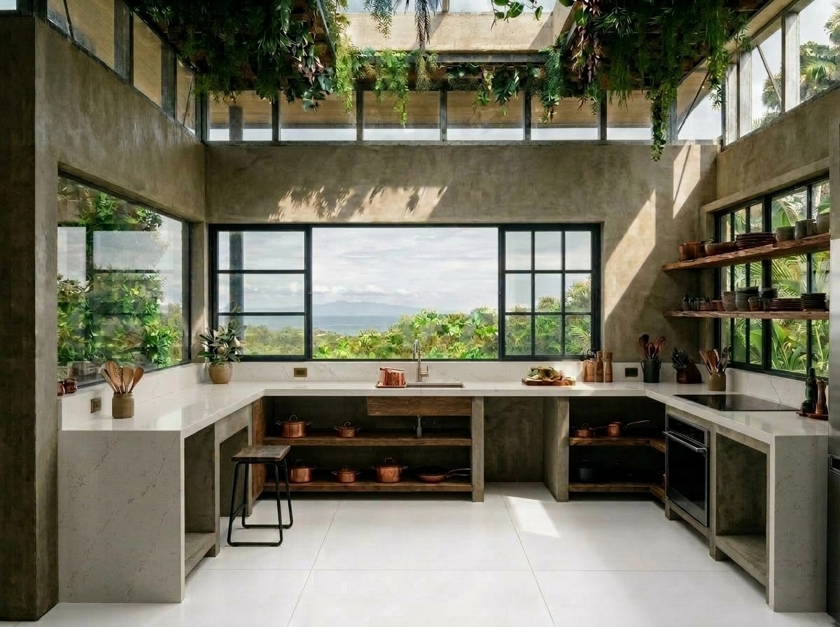 Interior design in Biophilic style — Kitchen by GenRoom AI