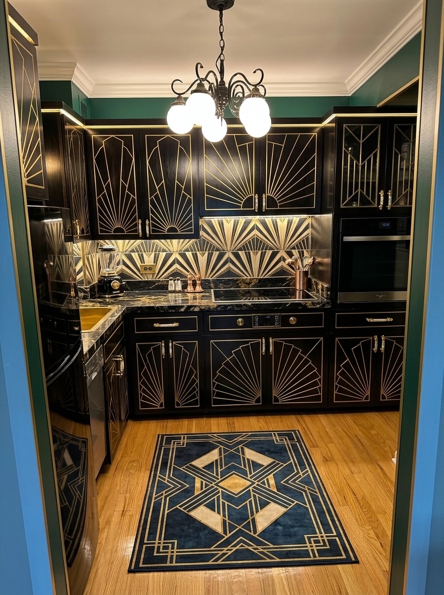 Art Deco Kitchen design — interior photo by GenRoom AI