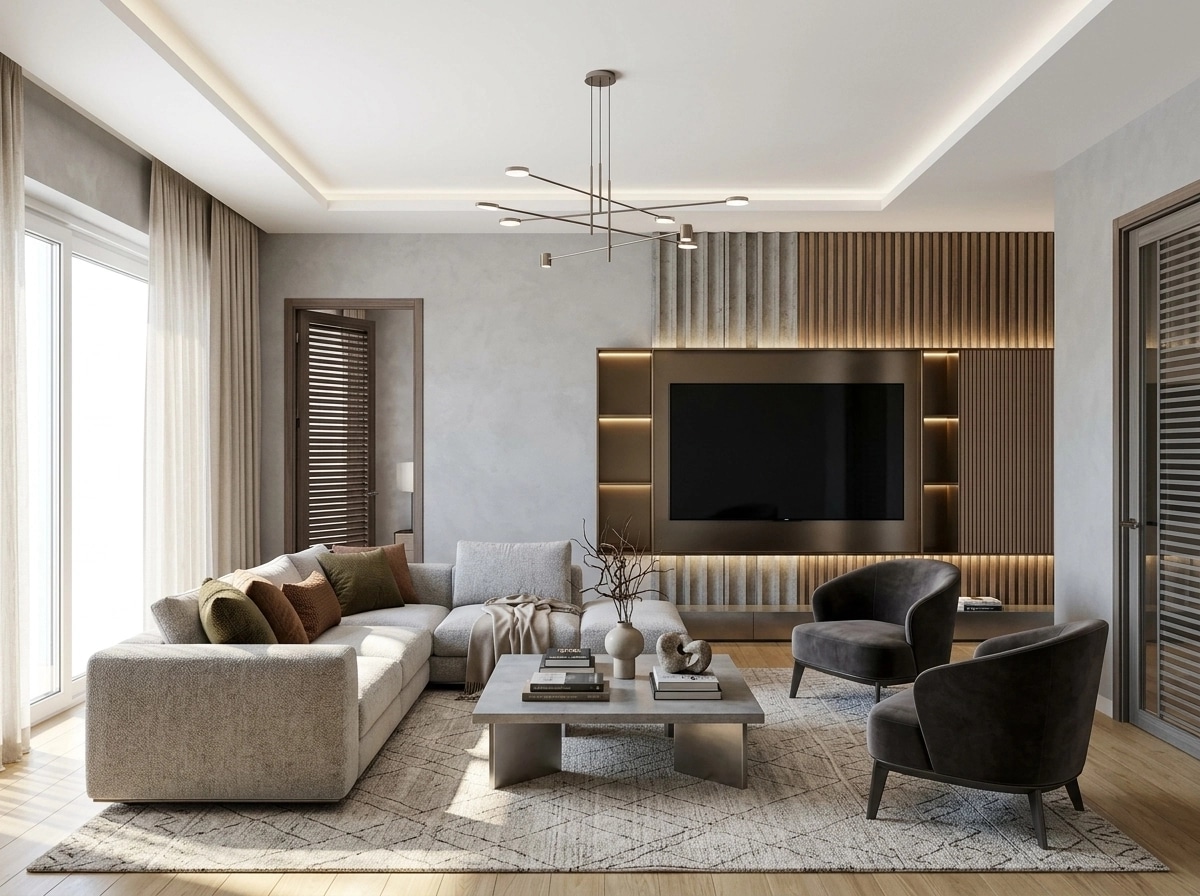 Interior design in Contemporary style — Living Room by GenRoom AI