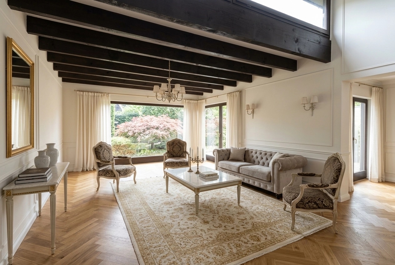 Interior design in Neoclassic style — Living Room by GenRoom AI