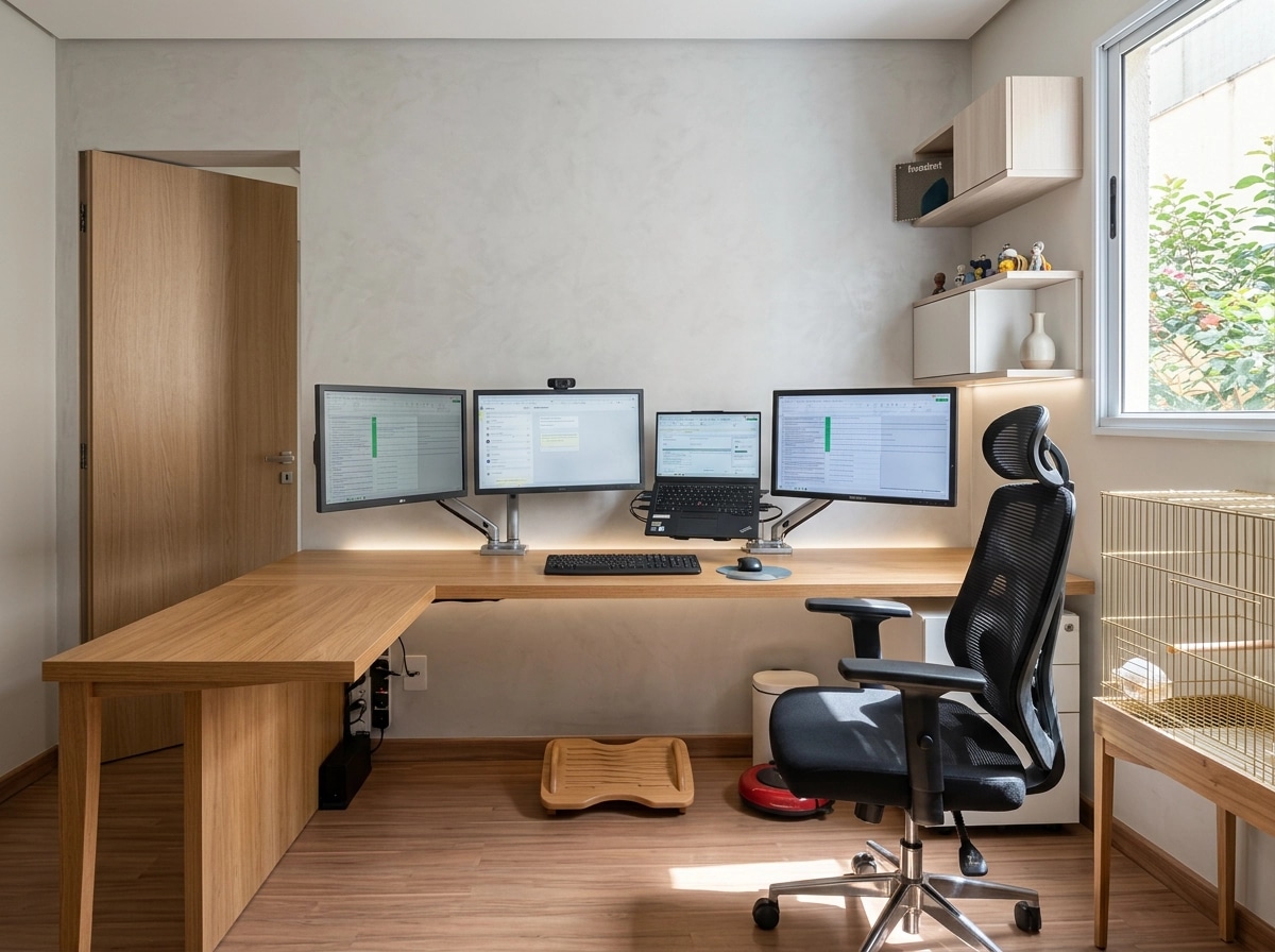 Interior design in Scandinavian style — home_office by GenRoom AI