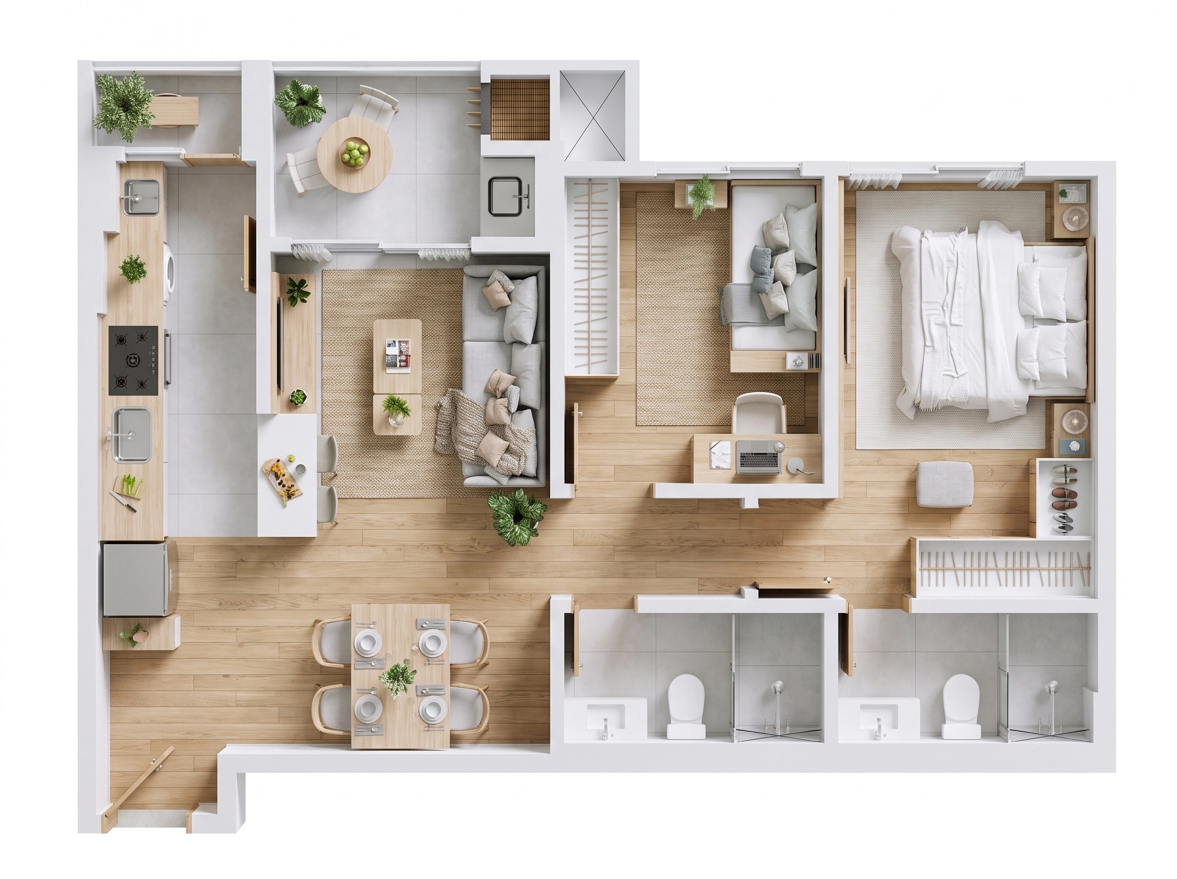 Scandinavian Living Room design — interior photo by GenRoom AI