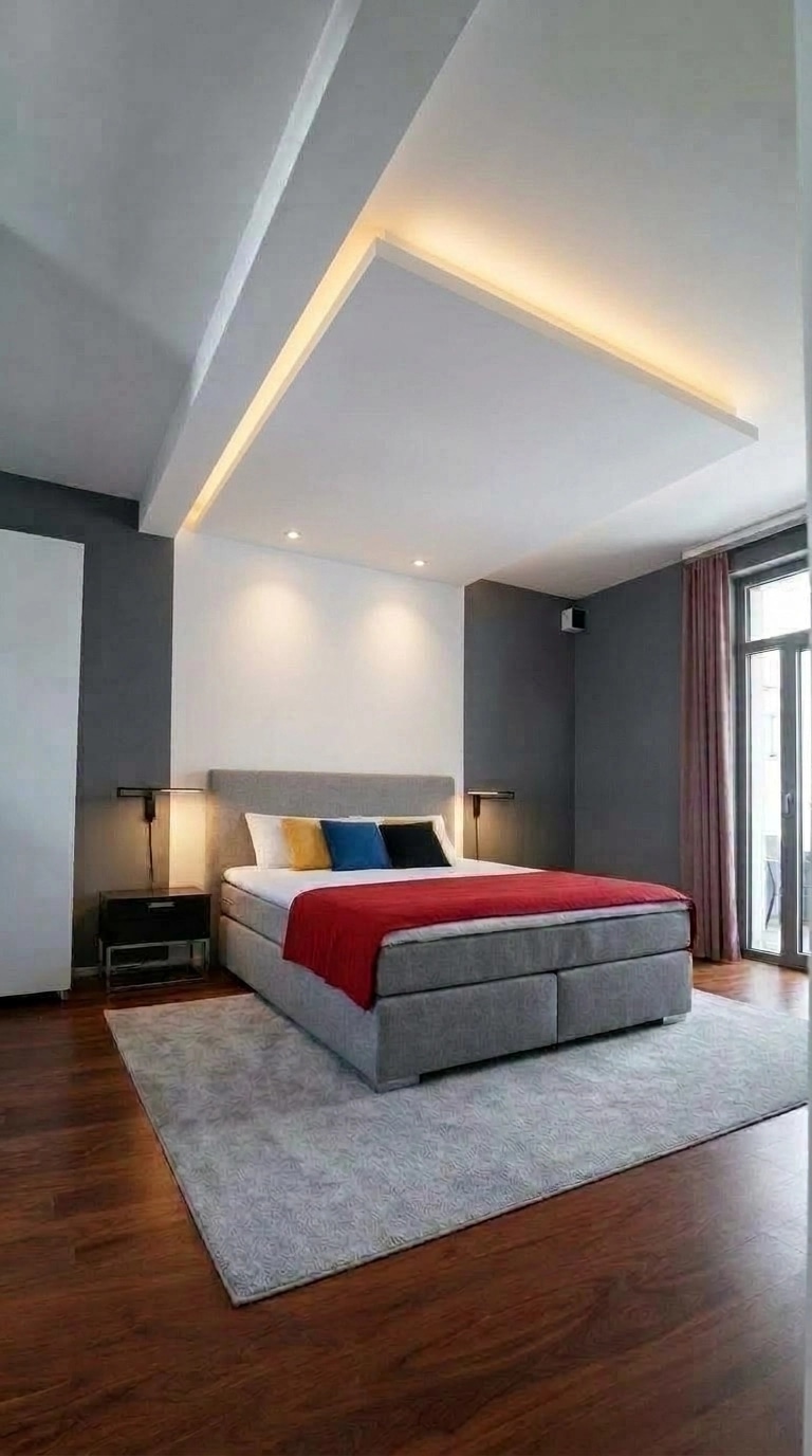 Bedroom interior in Bauhaus style — photo by GenRoom AI