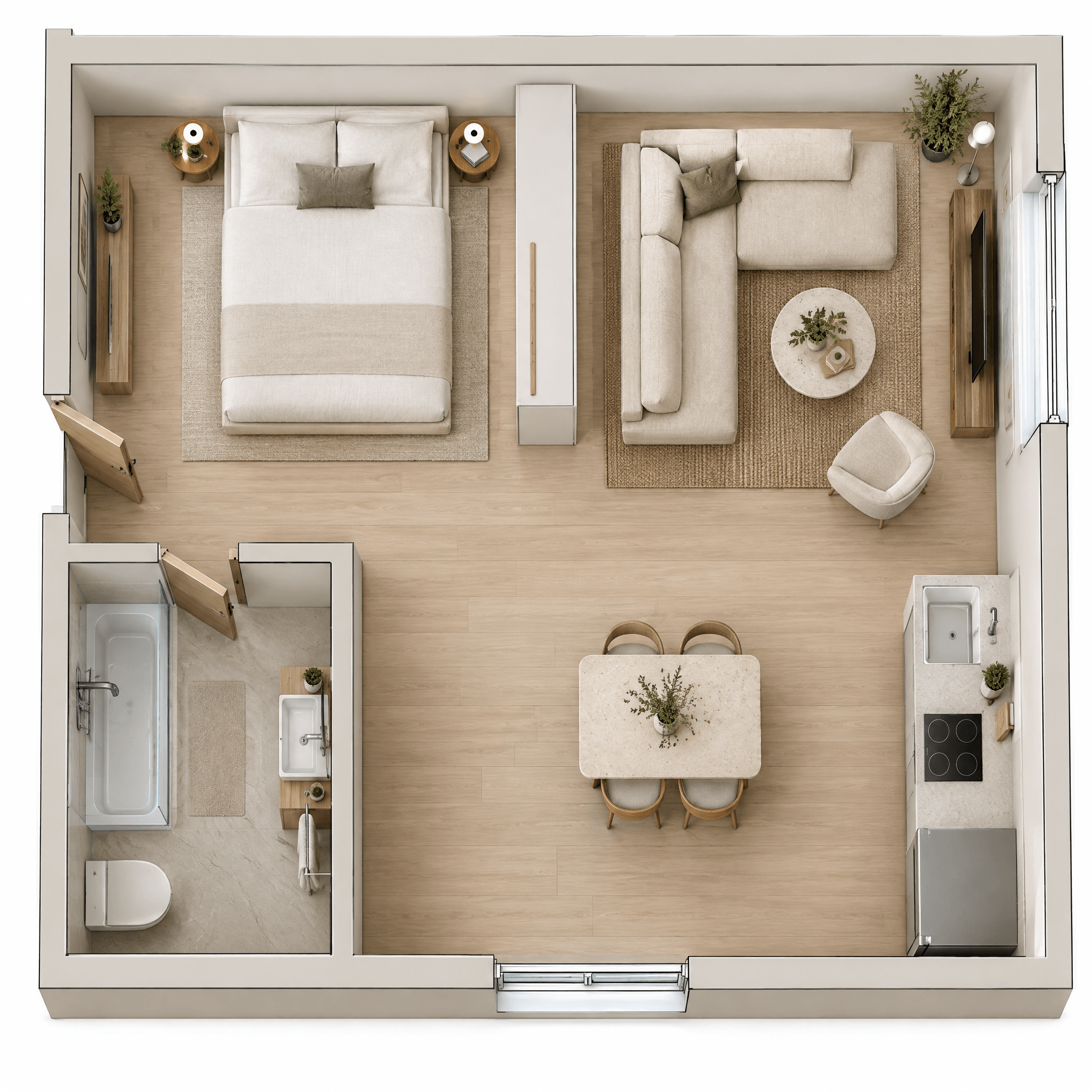 Interiördesign i stilen Minimalism — Vardagsrum av GenRoom AI