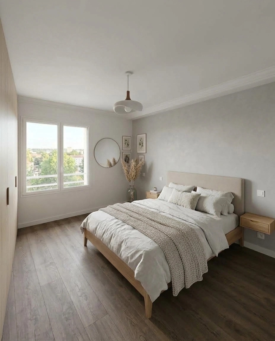 Scandinavian Bedroom design — interior photo by GenRoom AI