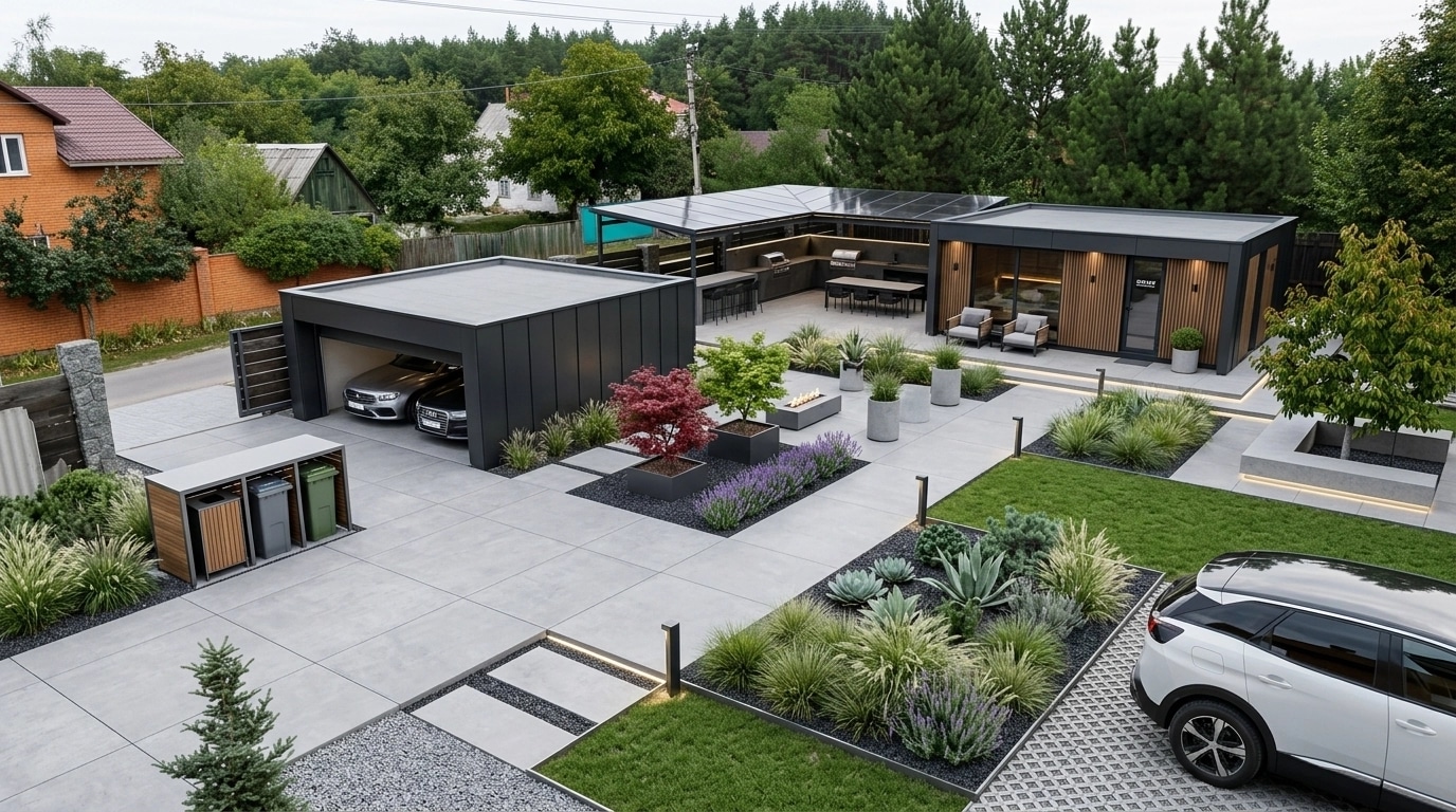 Landscape design in Minimalist Yard style — Yard by GenRoom AI