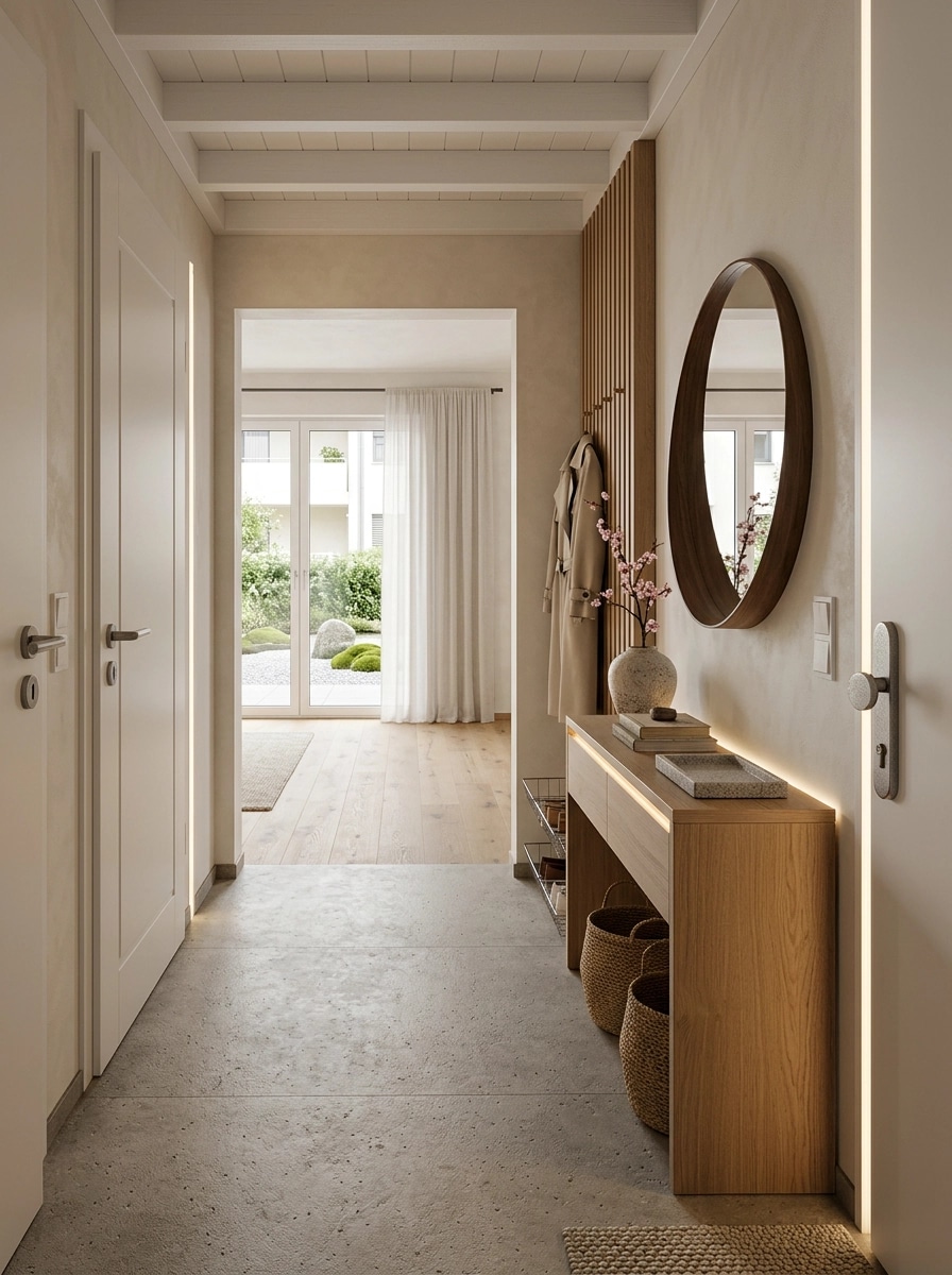 Interior design in Japandi style — Hallway by GenRoom AI