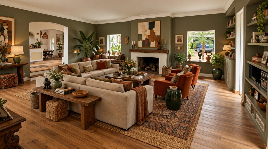 Interior design in Eclectic style — Living Room by GenRoom AI