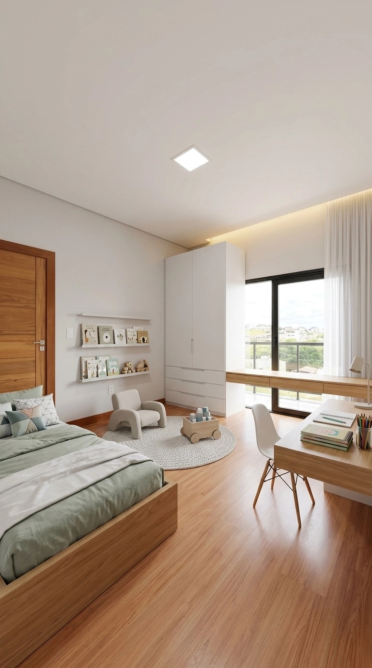 Minimalism Quarto Infantil design — interior photo by GenRoom AI