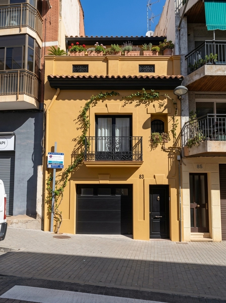 Diseño de fachada en estilo Mediterranean Facade — Fachada por GenRoom AI