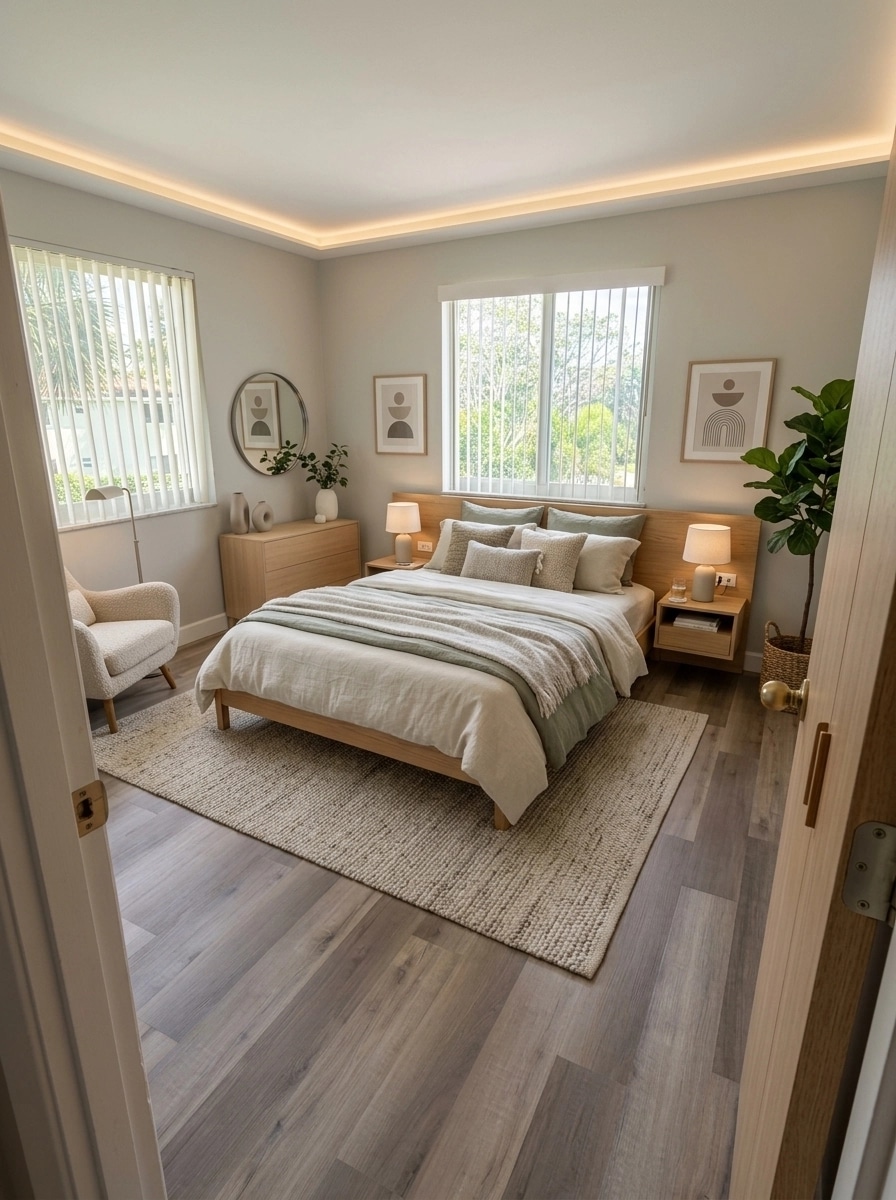 Scandinavian Bedroom design — interior photo by GenRoom AI