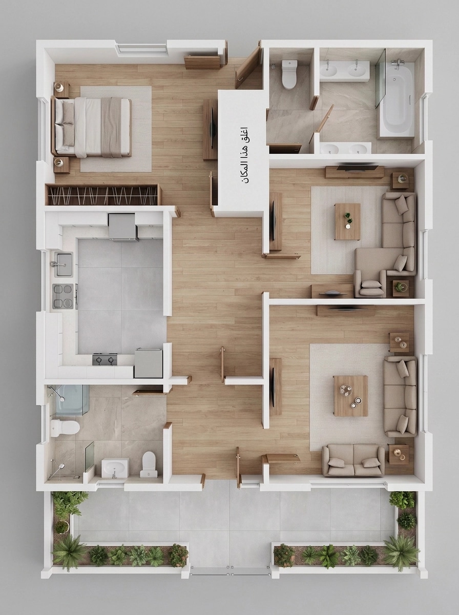 Interior design in Minimalism style — Living Room by GenRoom AI