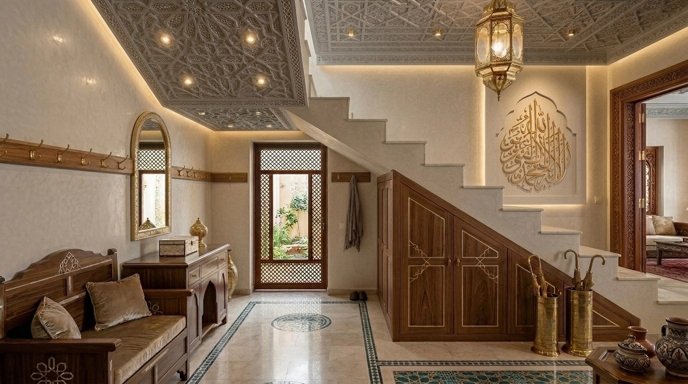 Hallway interior in Transitional style — photo by GenRoom AI