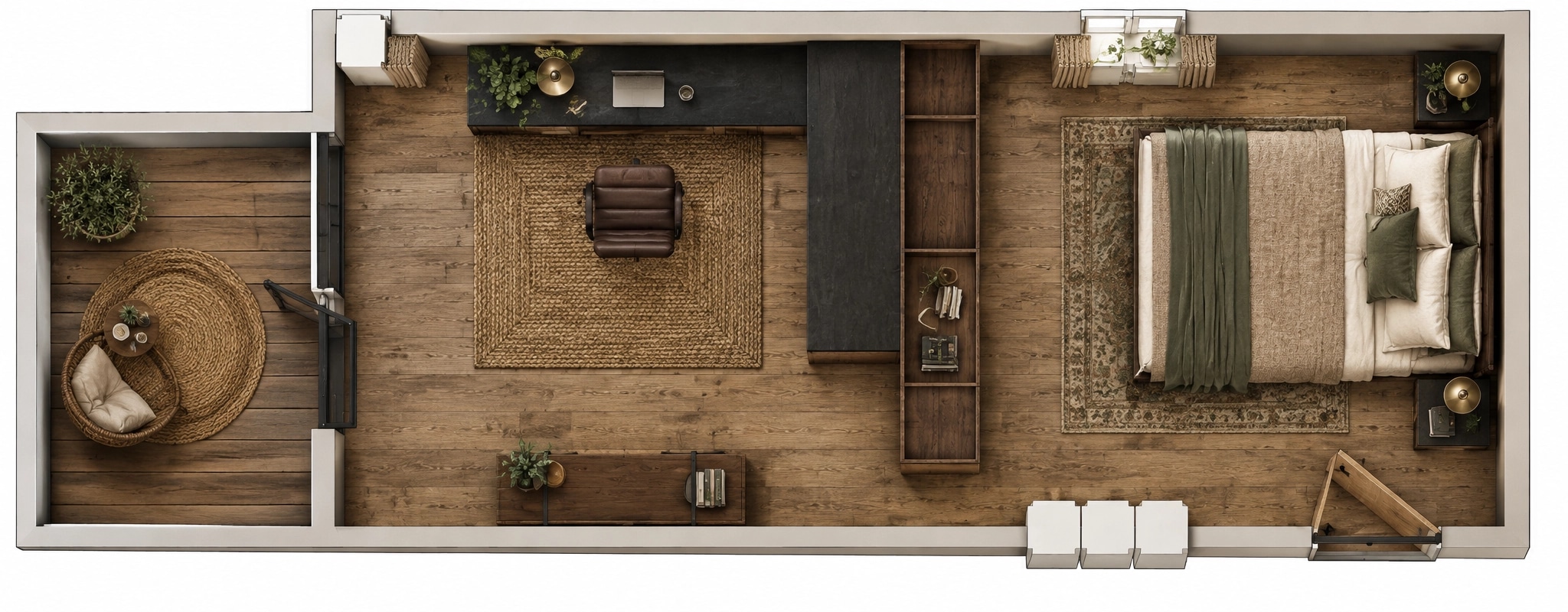 Rustic Living Room design — interior photo by GenRoom AI
