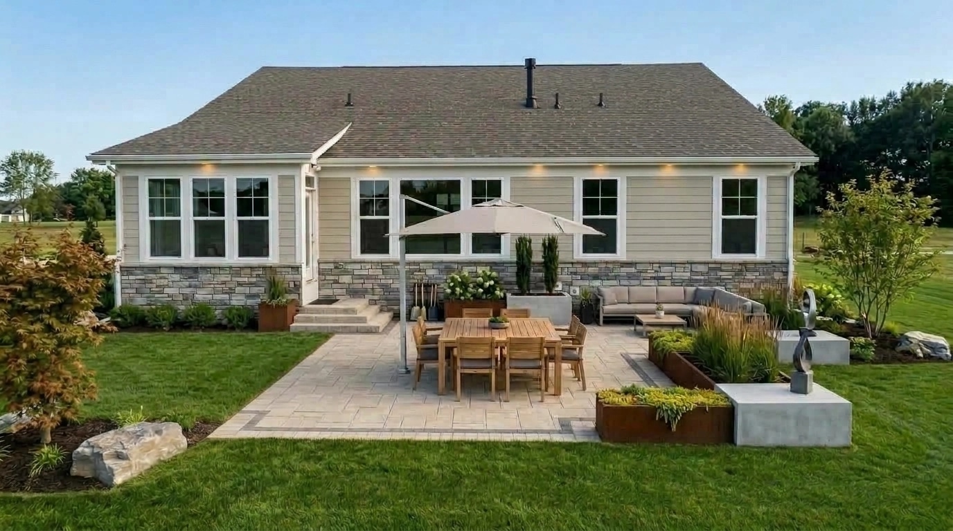 Landscape design in Contemporary Yard style — Yard by GenRoom AI
