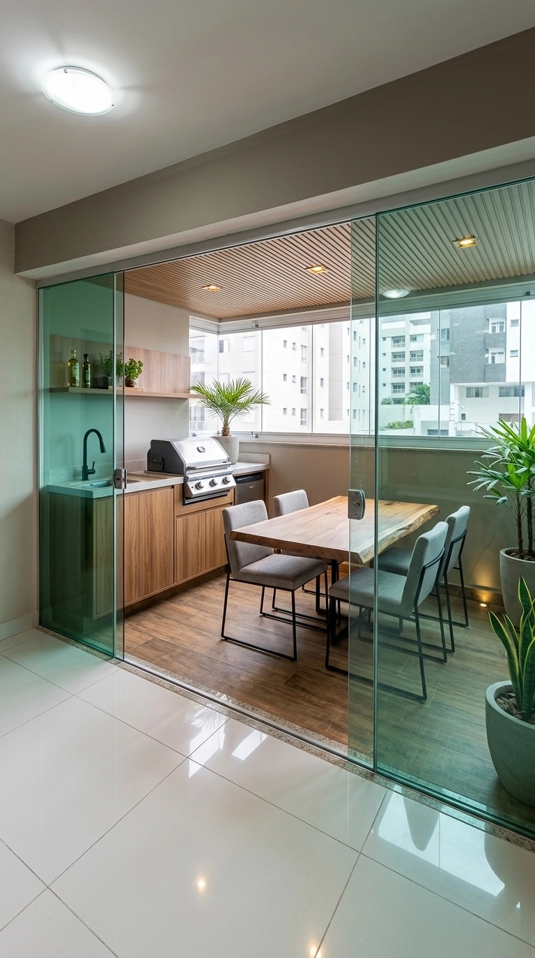 Design de interiores em estilo Contemporary — balcony por GenRoom AI