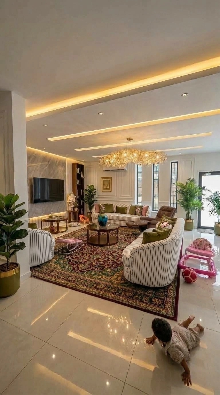Interior design in Neoclassic style — Living Room by GenRoom AI