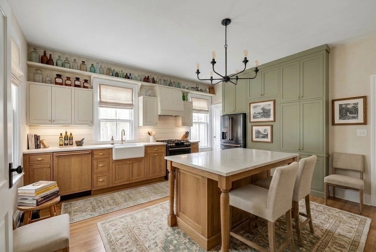 Modern Farmhouse Dapur design — interior photo by GenRoom AI