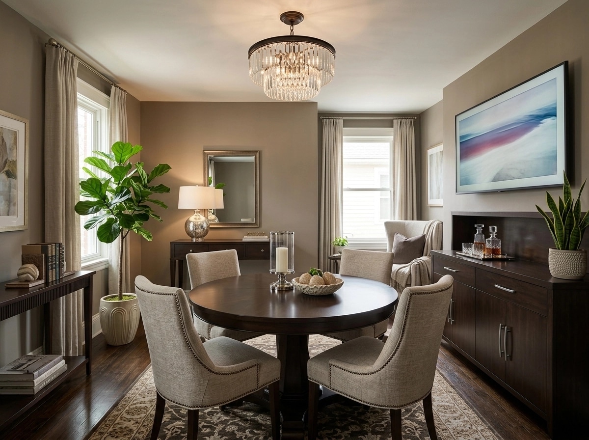 Interior design in Transitional style — dining_room by GenRoom AI