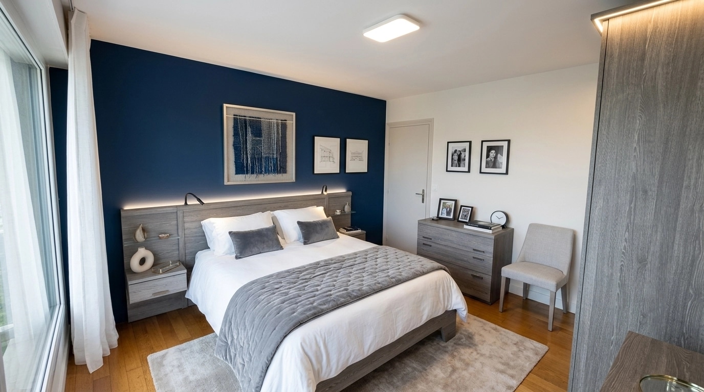 Contemporary Bedroom design — interior photo by GenRoom AI
