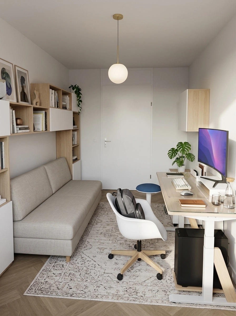 Interior design in Scandinavian style — home_office by GenRoom AI