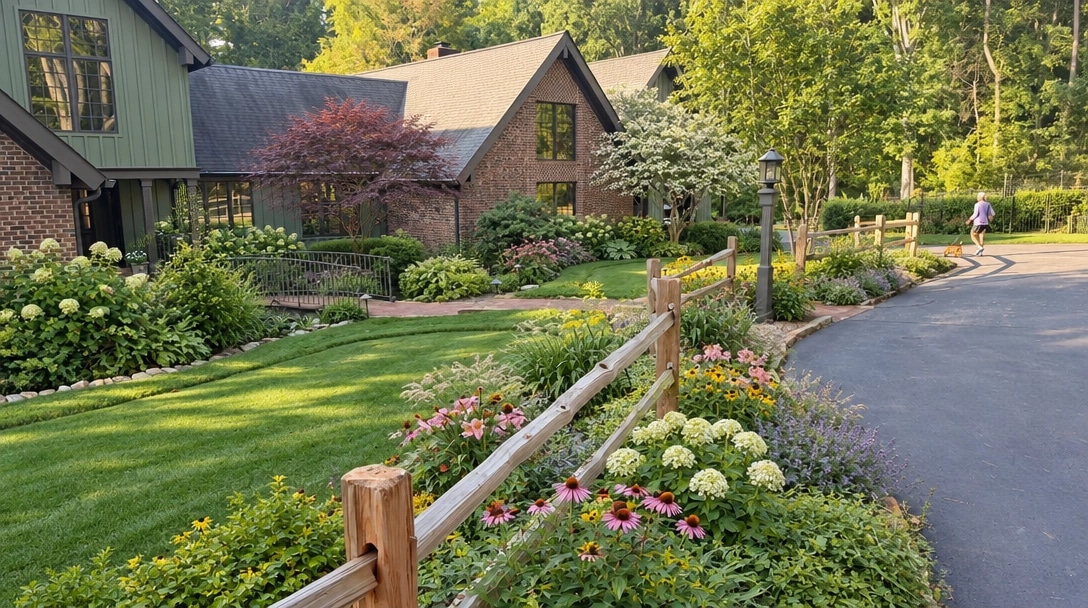 Landscape design in English Cottage Garden style — Yard by GenRoom AI