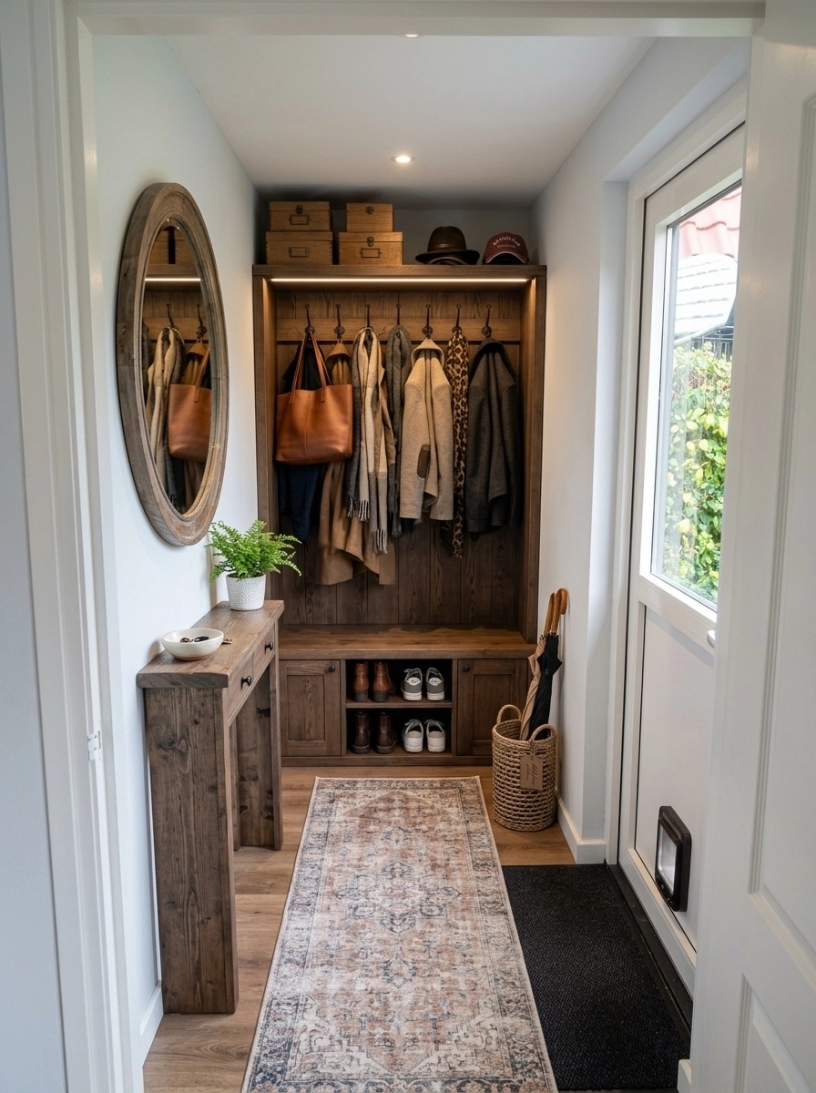 Hallway interior in Modern Farmhouse style — photo by GenRoom AI
