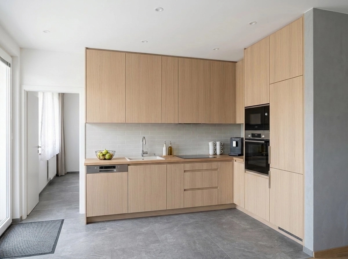 Kitchen interior in Scandinavian style — photo by GenRoom AI