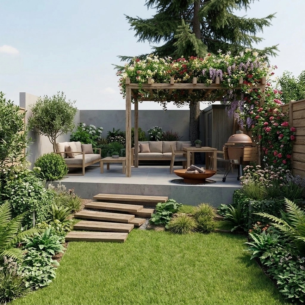 Landscape design in Eco Natural Garden style — Yard by GenRoom AI