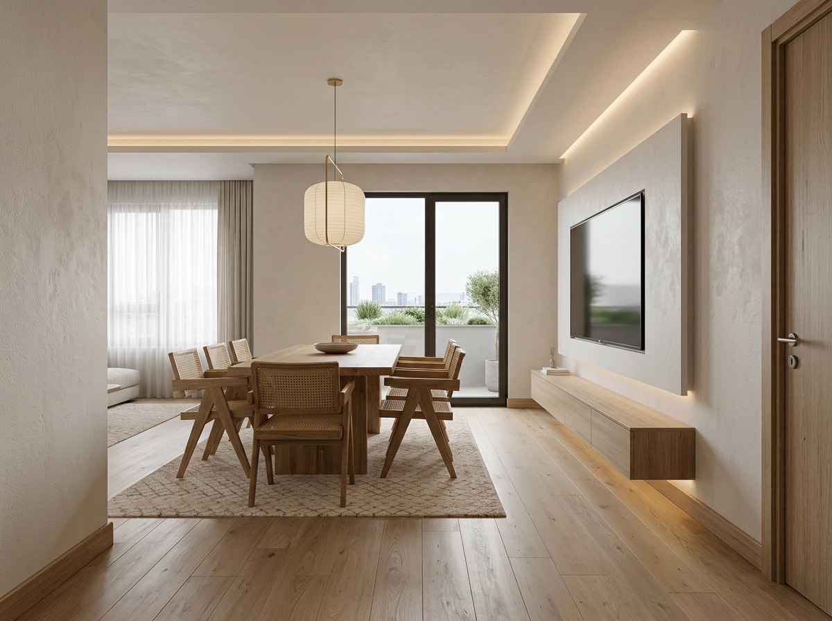 Interior design in Japandi style — dining_room by GenRoom AI